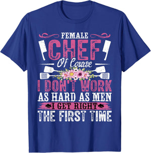Female Chef - Funny Cooking Women's Culinary Chef Cook T-Shirt - T-Shirt | Royal