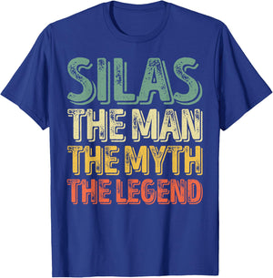 Silas The Man The Myth The Legend Shirt First Name Silas T-Shirt - T-Shirt | Royal