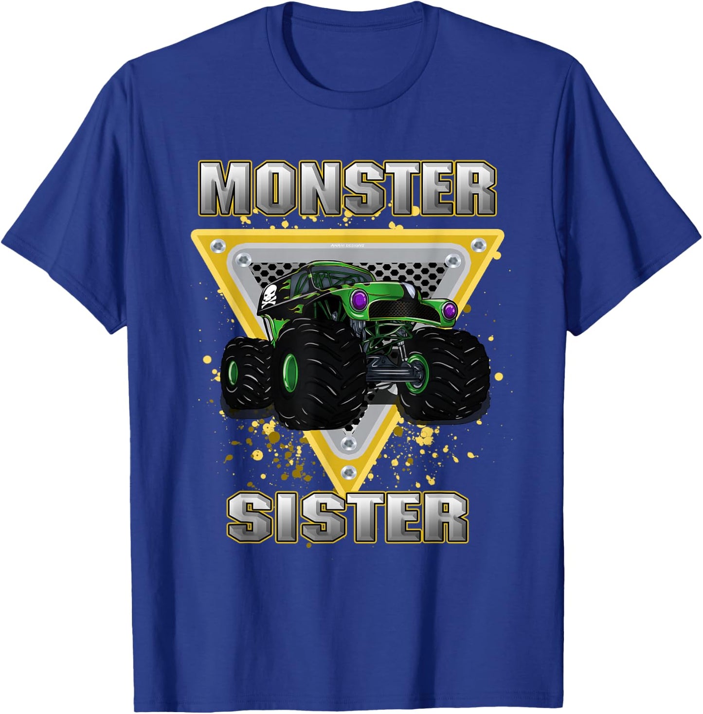 Monster Truck Sister T-Shirt - T-Shirt | Royal