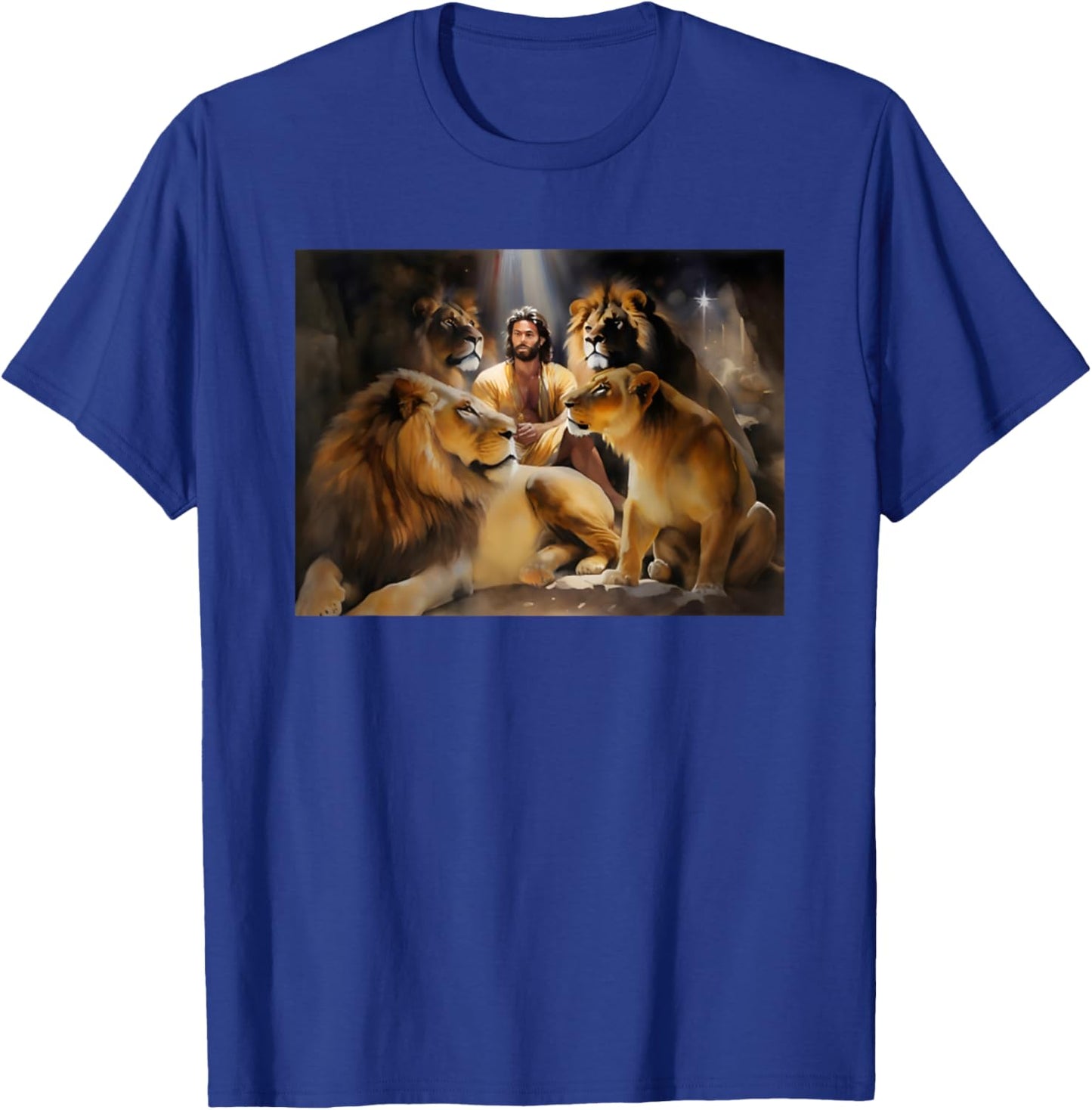 Daniel In The Lions Den Jesus And Lion Christian Bible T-Shirt - T-Shirt | Royal