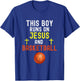 This Boy Runs On Jesus And Basketball Funny Christian Humor T-Shirt - T-Shirt | Royal