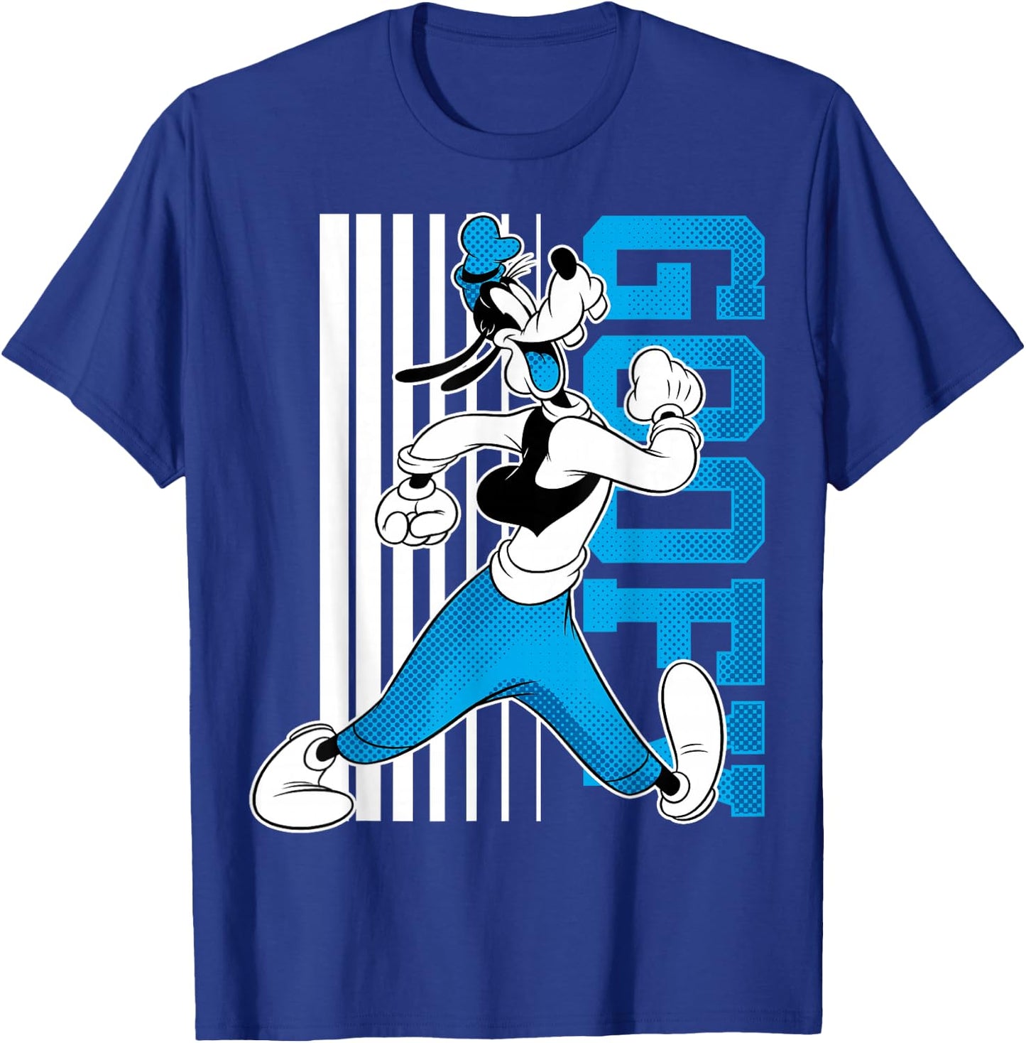 Disney Mickey And Friends Goofy Barcode T-Shirt - T-Shirt | Royal
