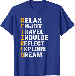 Retired Letters Meanings, Funny Retirement T-Shirt - T-Shirt | Royal