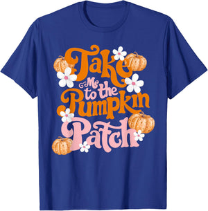 Take Me To The Pumpkin Patch Thanksgiving Autumn Fall Y'all T-Shirt - T-Shirt | Royal