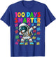 100 Days Smarter 100th Day of School Dabbing Space Kids T-Shirt - T-Shirt | Royal