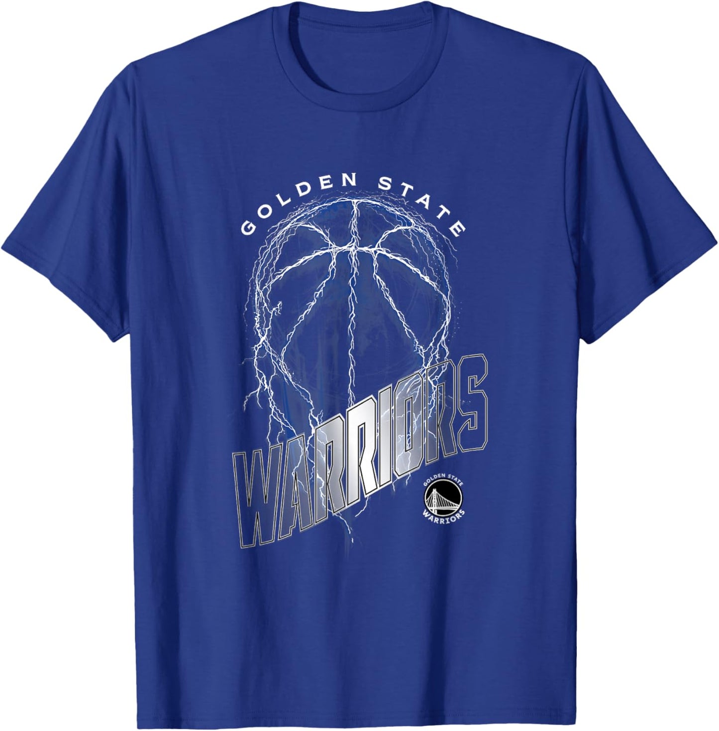 NBA Golden State Warriors Lightning Bolt Basketball Logo T-Shirt - T-Shirt | Royal