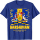 Barbados Flag Outfit Idea For Kids & Barbadian Flag Themed T-Shirt - T-Shirt | Royal