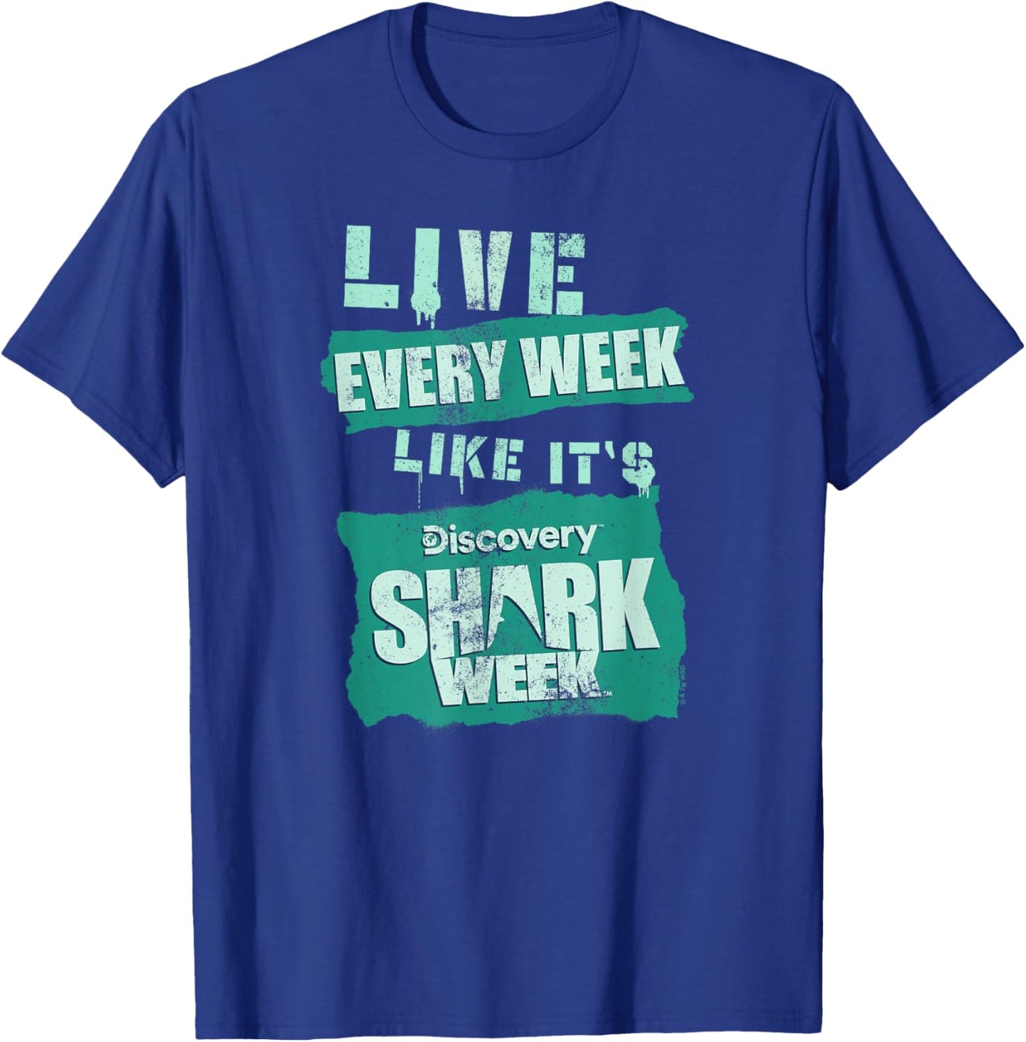 Shark Week Officially Licensed Live Every Week T-Shirt - T-Shirt | Royal