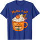 Cute Fall Hello Fall Pumpkin Spice Fall Leaves Outdoors T-Shirt - T-Shirt | Royal