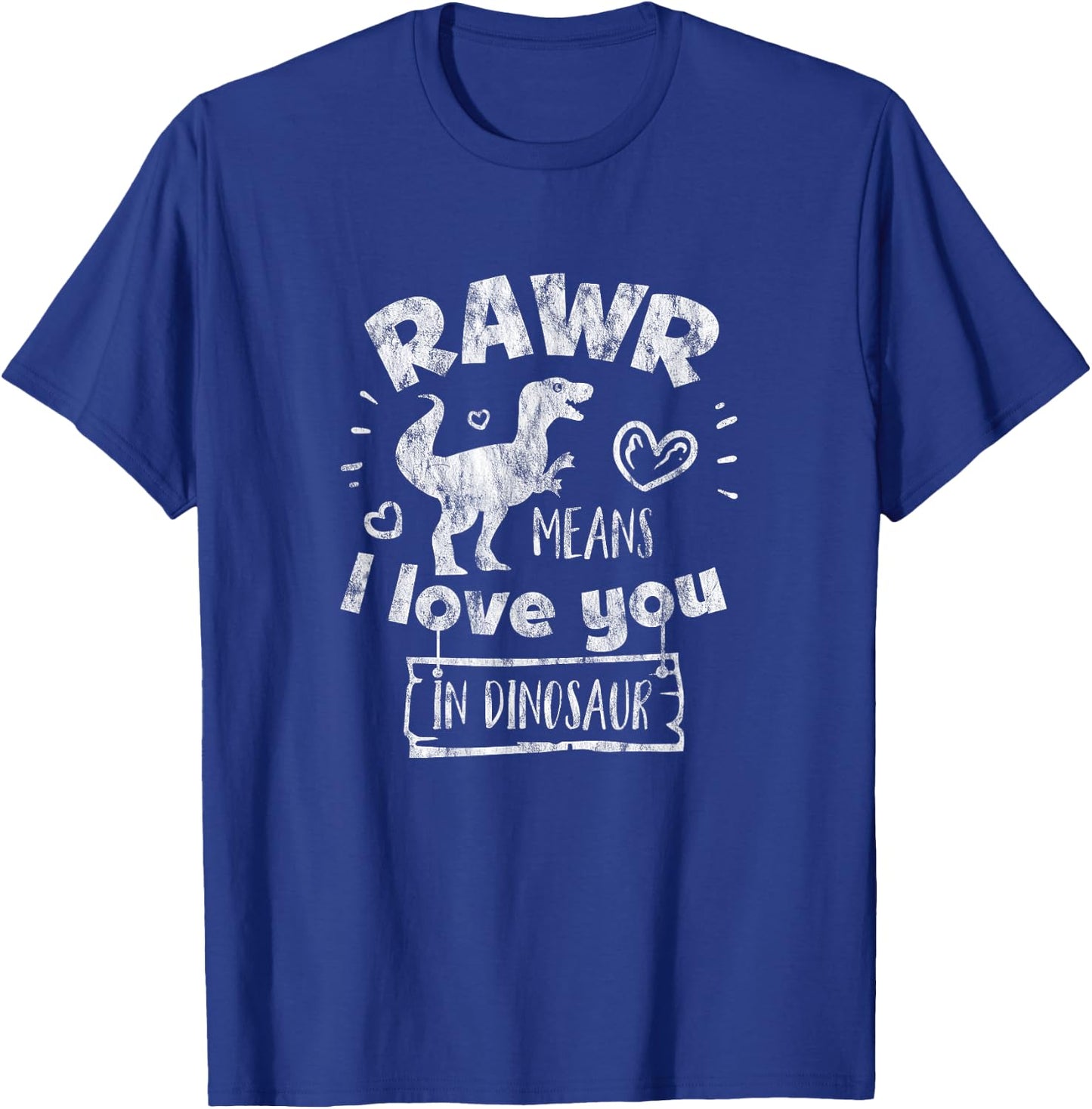 Valentine's Day T-Rex RAWR Means I Love You in Dinosaur Gift T-Shirt - T-Shirt | Royal