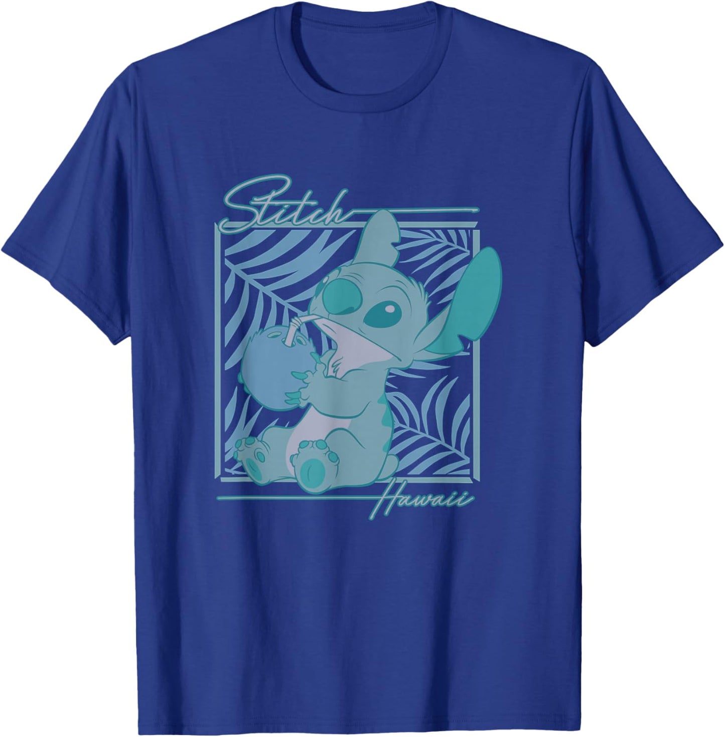 Disney Lilo & Stitch Tropical Hawaii Stitch Gradient Box T-Shirt - T-Shirt | Royal