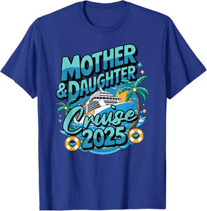 Cruise Squad Friend Family Matching Group Reunion 2025 Mother & Daughter 1st Girls Trip Cruising Vacation T-Shirt - T-Shirt | Royal