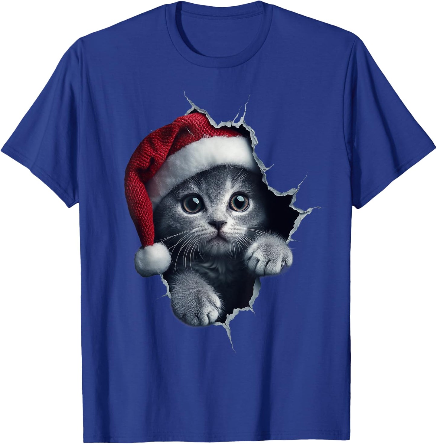 Funny Christmas Cat Lover Cats Owner Xmas Cute Cat T-Shirt - T-Shirt | Royal