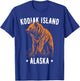 Kodiak Island Alaska USA Grizzly Bear Design T-Shirt - T-Shirt | Royal