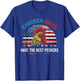 Chicken Dads Have The Best Peckers Farmer America flag T-Shirt - T-Shirt | Royal