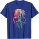 Colorful Melting Rainbow Skull Art Graphic Halloween Gift T-Shirt - T-Shirt | Royal