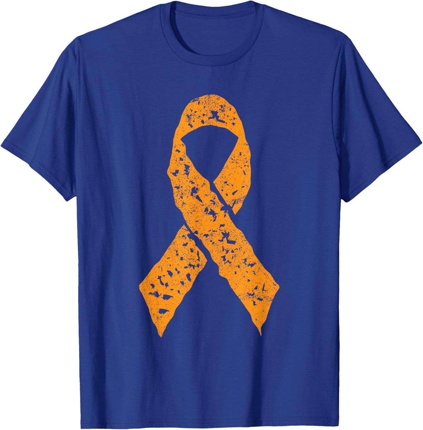 Orange Ribbon Vintage Leukemia Awareness Cancer Patient Gift T-Shirt - T-Shirt | Royal
