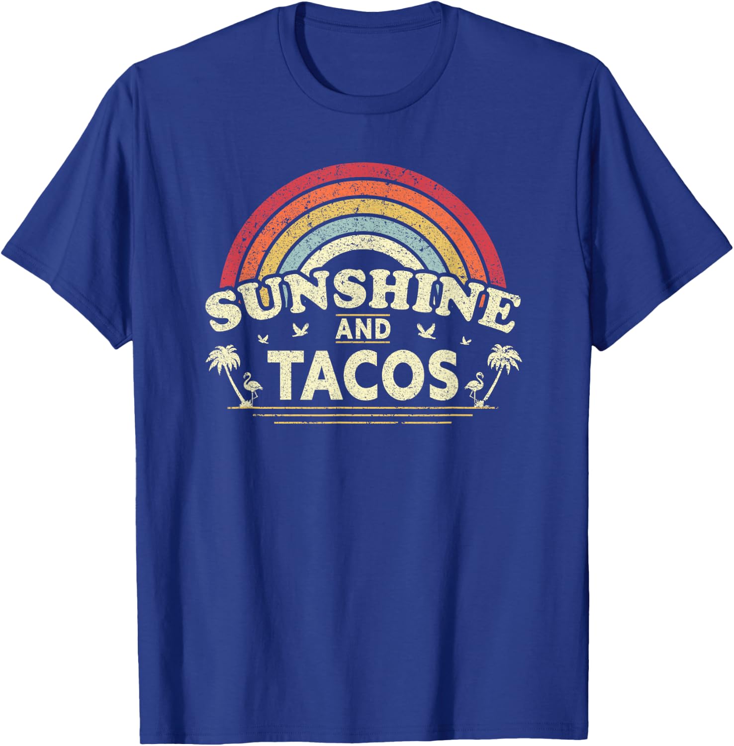 Taco, Sunshine and Tacos Vintage Shirt Women Girls Kids T-Shirt - T-Shirt | Royal
