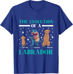 EVOLUTION OF A LABRADOR RETRIEVER Owner Labradors T-Shirt - T-Shirt | Royal