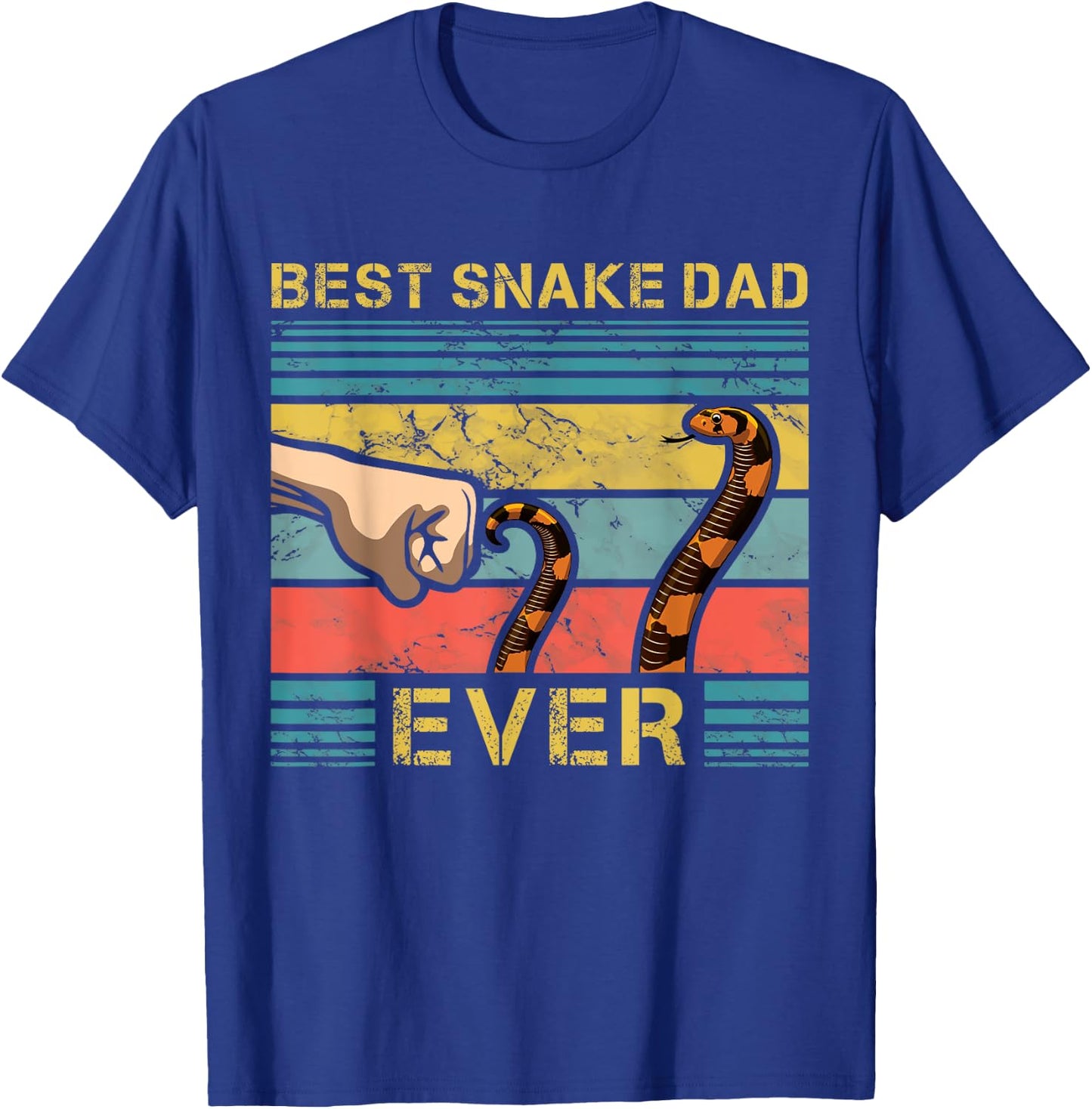 World's Best Snake Dad Funny Snake Enthusiast Father T-Shirt - T-Shirt | Royal