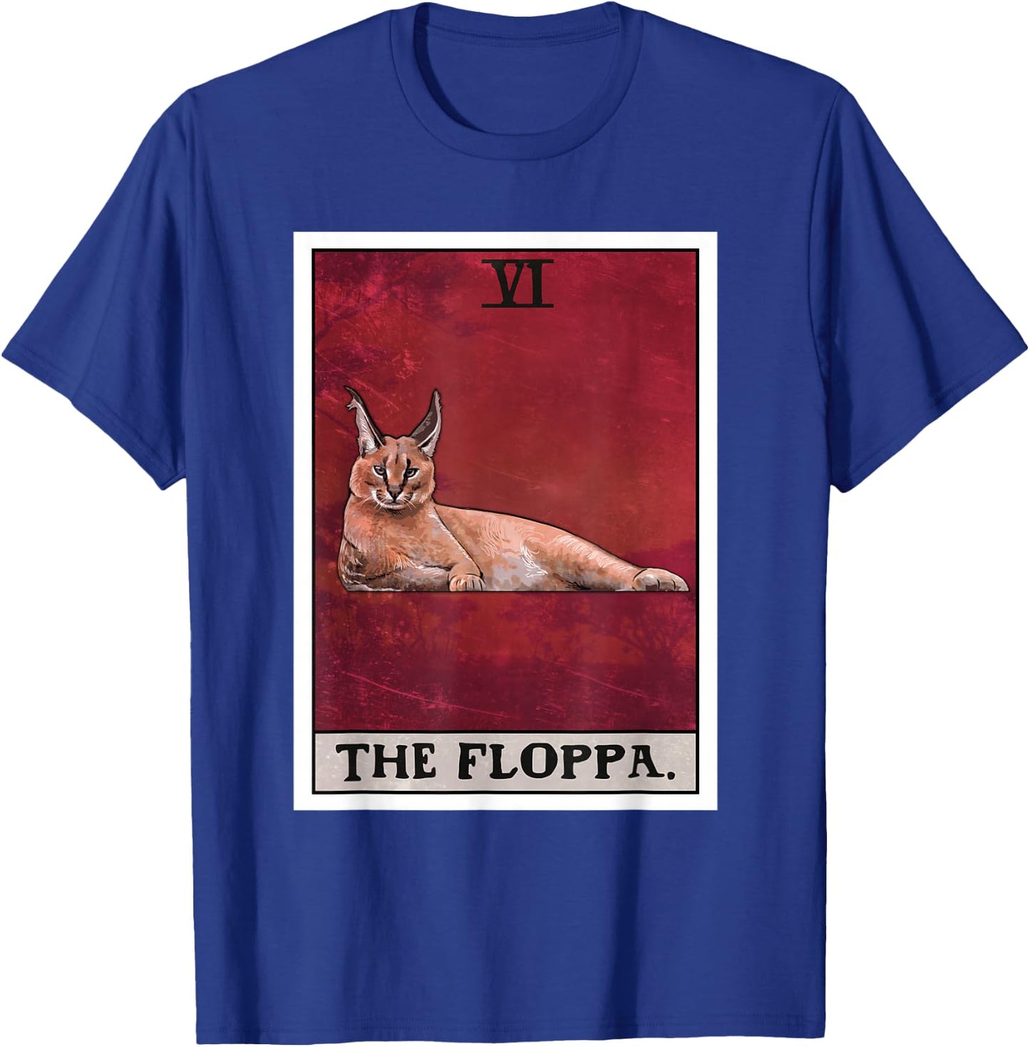 The Floppa Caracal Cat Tarot Card Funny Meme Women Kids T-Shirt - T-Shirt | Royal