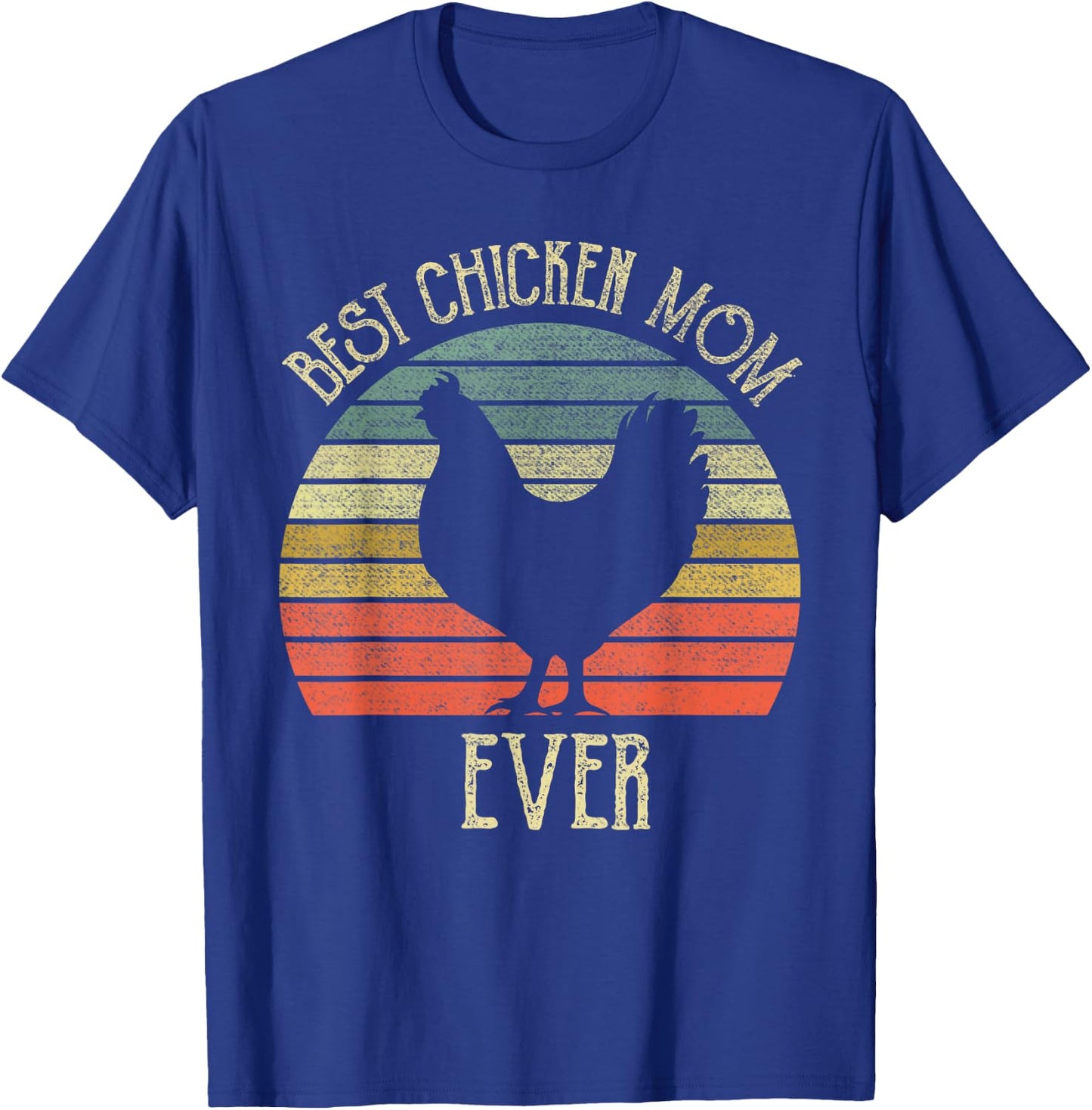 Vintage Best Chicken Mom ever chicken lovers mother's day T-Shirt - T-Shirt | Royal