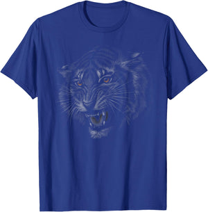 Tiger Head Black Art for Lovers of Tigers and Big Cats T-Shirt - T-Shirt | Royal