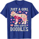 Goldendoodle Just A Girl Who Loves Doodles Dog Flower Floral T-Shirt - T-Shirt | Royal