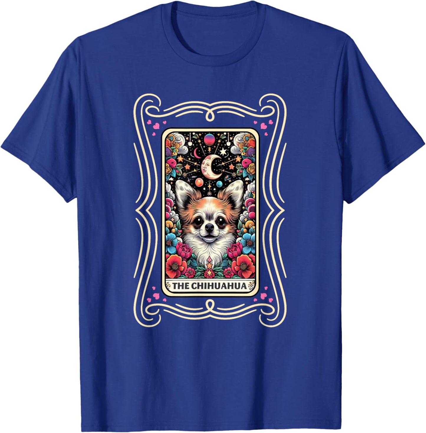 Dog Lover Colorful Tarot Card Chihuahua Graphic T-Shirt - T-Shirt | Royal