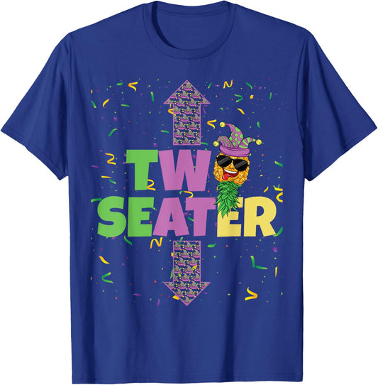 Two Seater Mardi Gras Upside Down Pineapple Swinger Men T-Shirt - T-Shirt | Royal