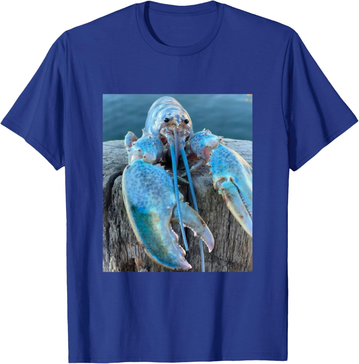 Funny Jumpscare Lobster Meme Blue Crustacean T-Shirt - T-Shirt | Royal