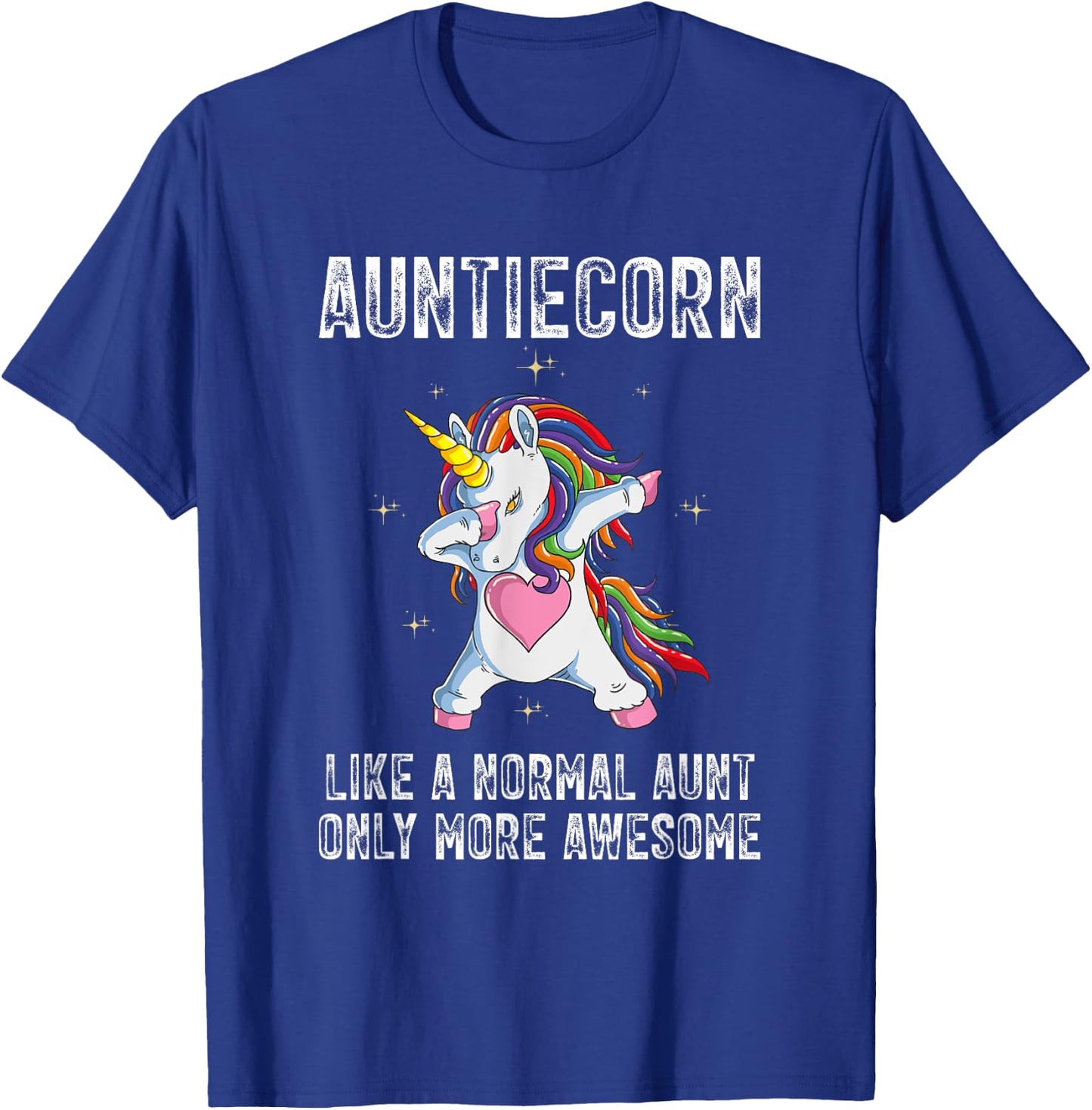 Auntiecorn Dabbing Unicorn Mother's Day 2023 Auntie Awesome T-Shirt - T-Shirt | Royal