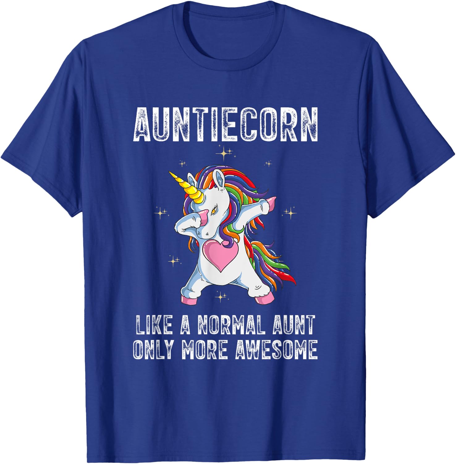 Auntiecorn Dabbing Unicorn Mother's Day 2023 Auntie Awesome T-Shirt - T-Shirt | Royal