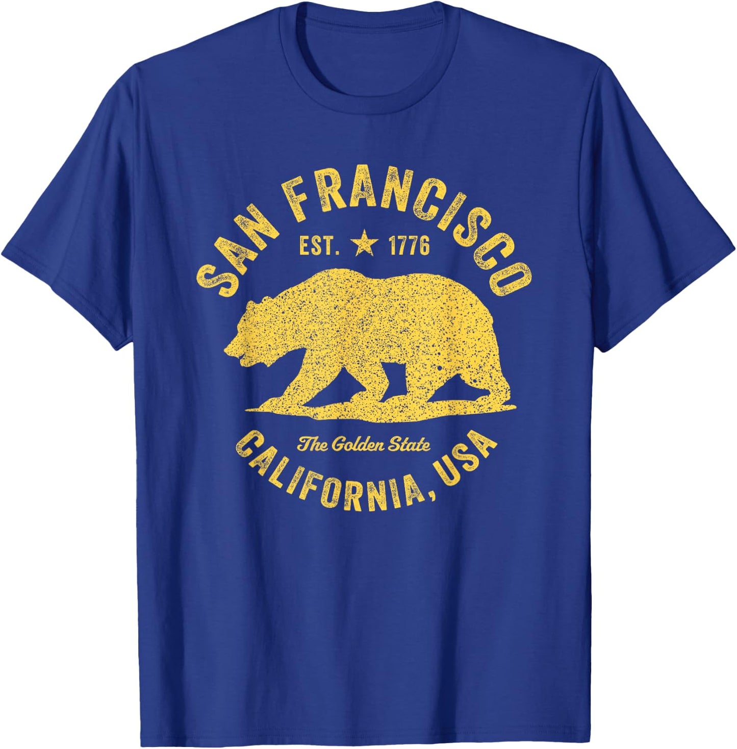 Vintage San Francisco Retro California Bear Travel Souvenir T-Shirt - T-Shirt | Royal