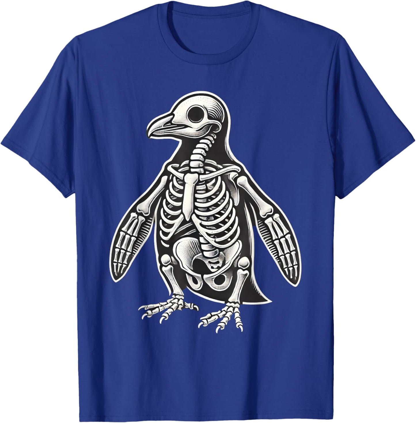 Penguin Skeleton Halloween T-Shirt - T-Shirt | Royal