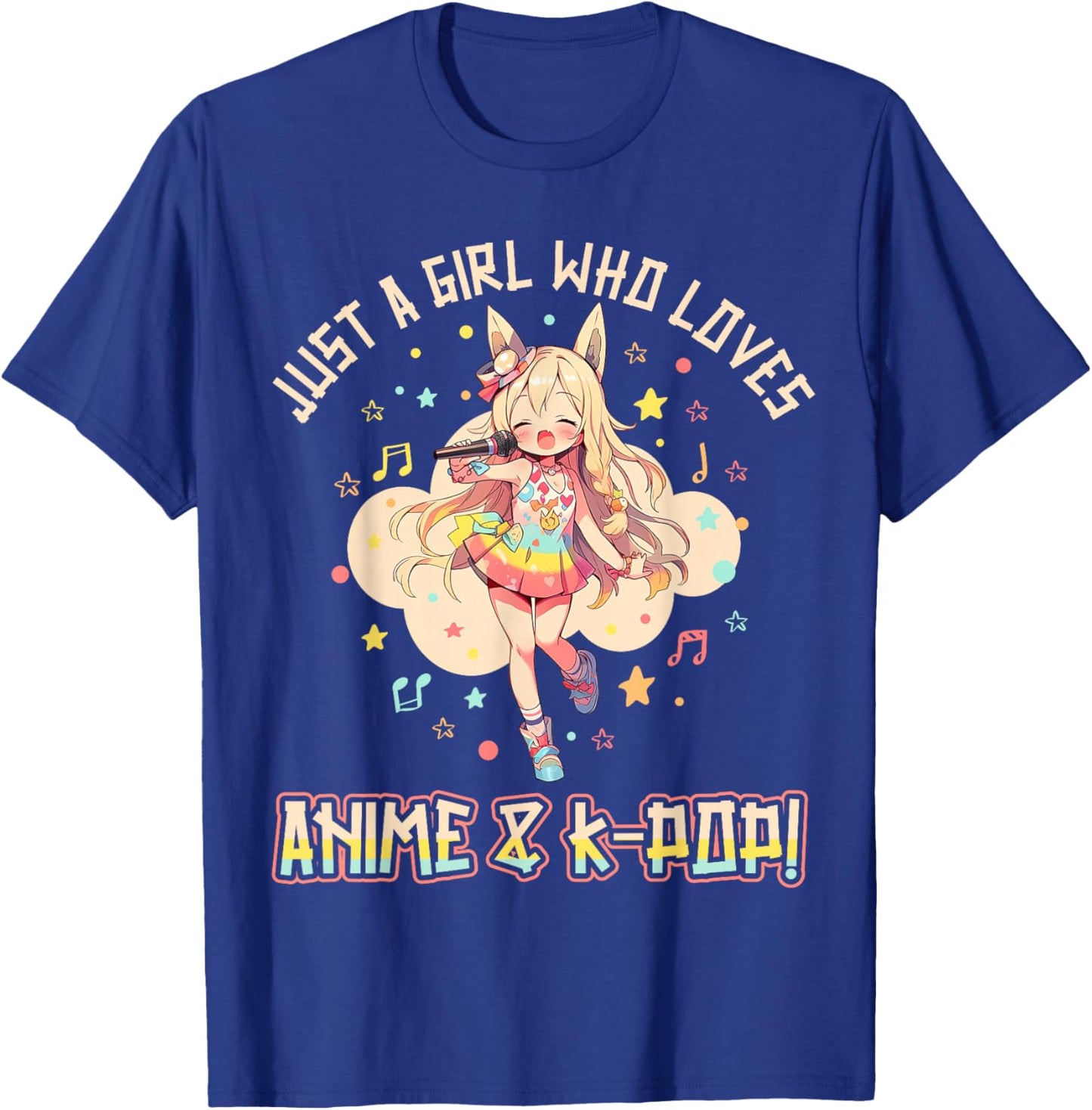 KPop Korean PopMusic Just a Girl who loves Anime and K-Pop T-Shirt - T-Shirt | Royal