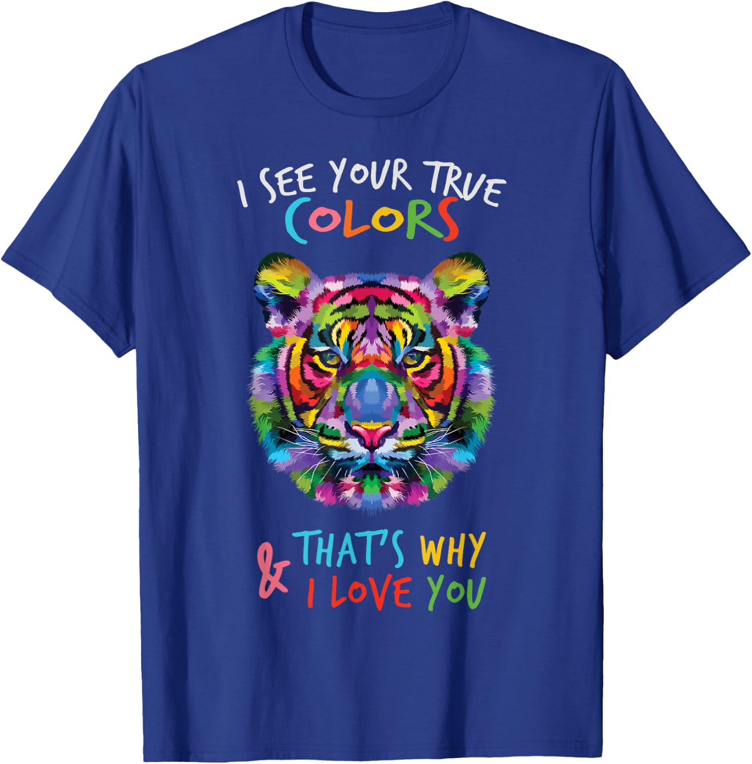 Autism Awareness It's OK to be different Autism Tiger T-Shirt - T-Shirt | Royal