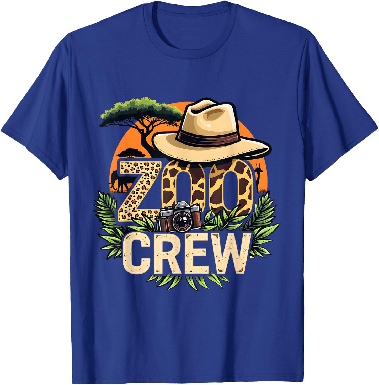 Zoo Crew Wildlife Animal Wild Field Trip Safari Animals T-Shirt - T-Shirt | Royal