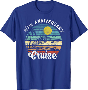 40th Wedding Anniversary Cruise Romantic Anniversaries T-Shirt - T-Shirt | Royal