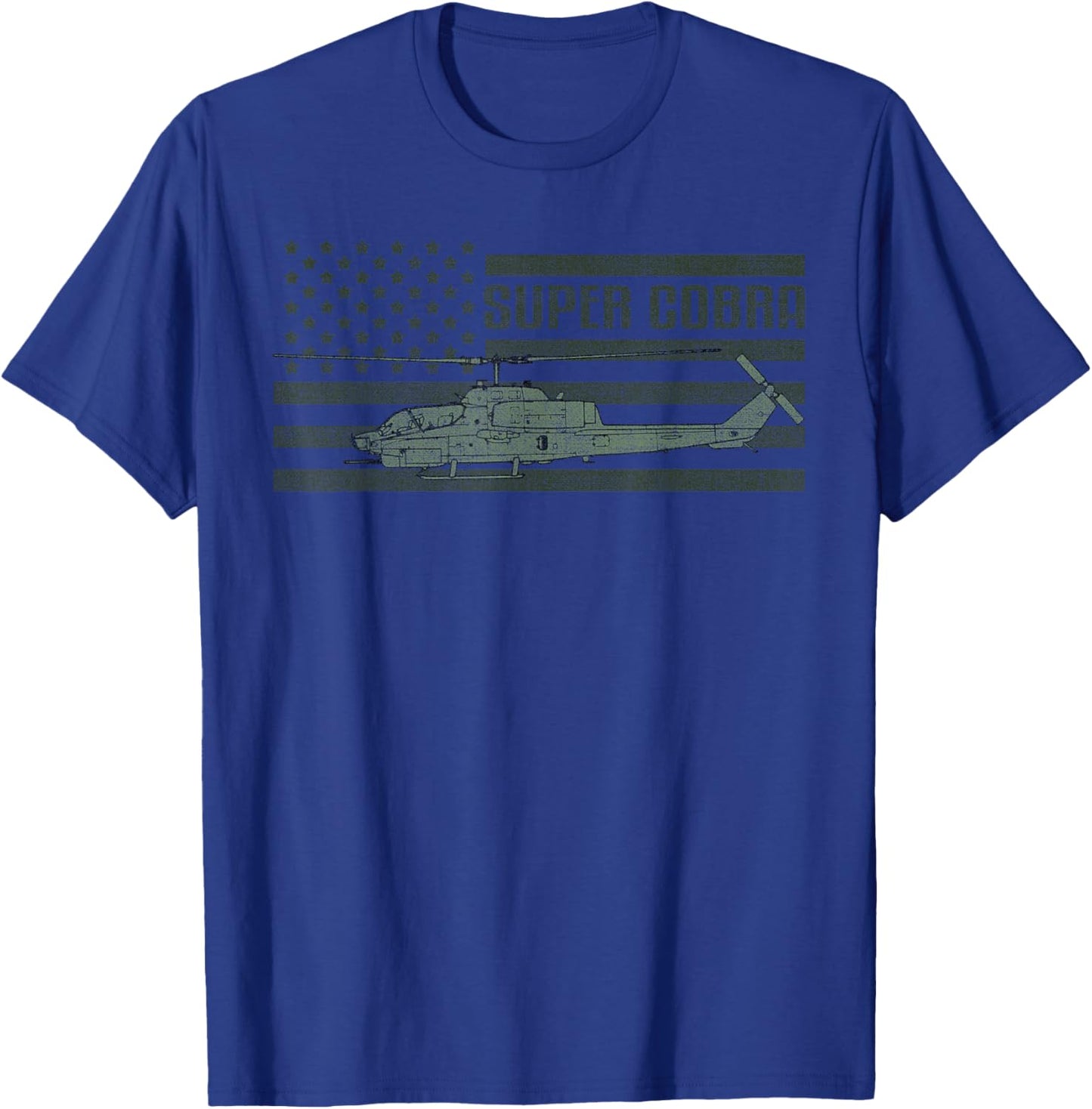 AH-1 Cobra US Military Helicopter T-Shirt - T-Shirt | Royal