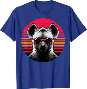 Hyena Retro Vintage Sunset Animal Sunglasses 70s T-Shirt - T-Shirt | Royal
