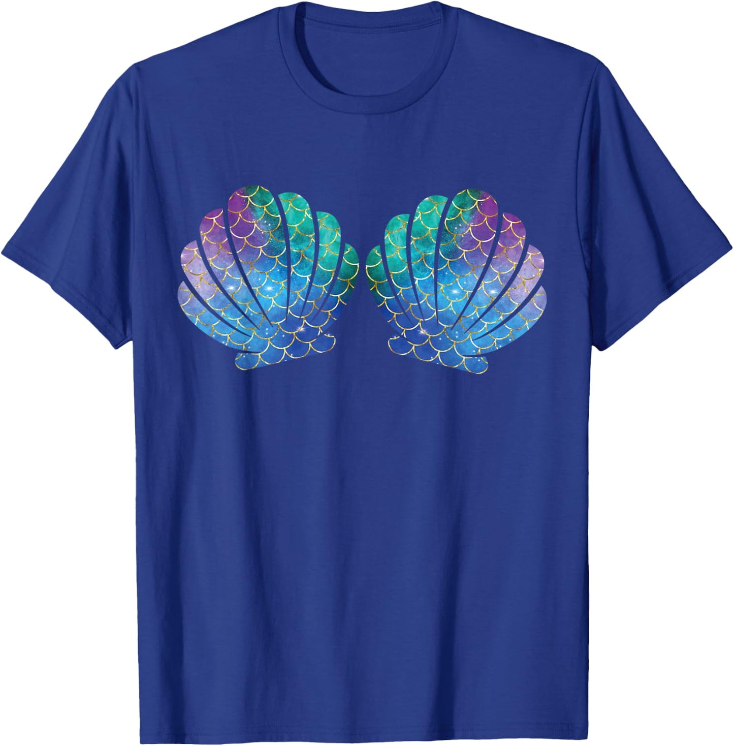 Mermaid Sea Shell Bra Costume halloween Matching T-Shirt - T-Shirt | Royal