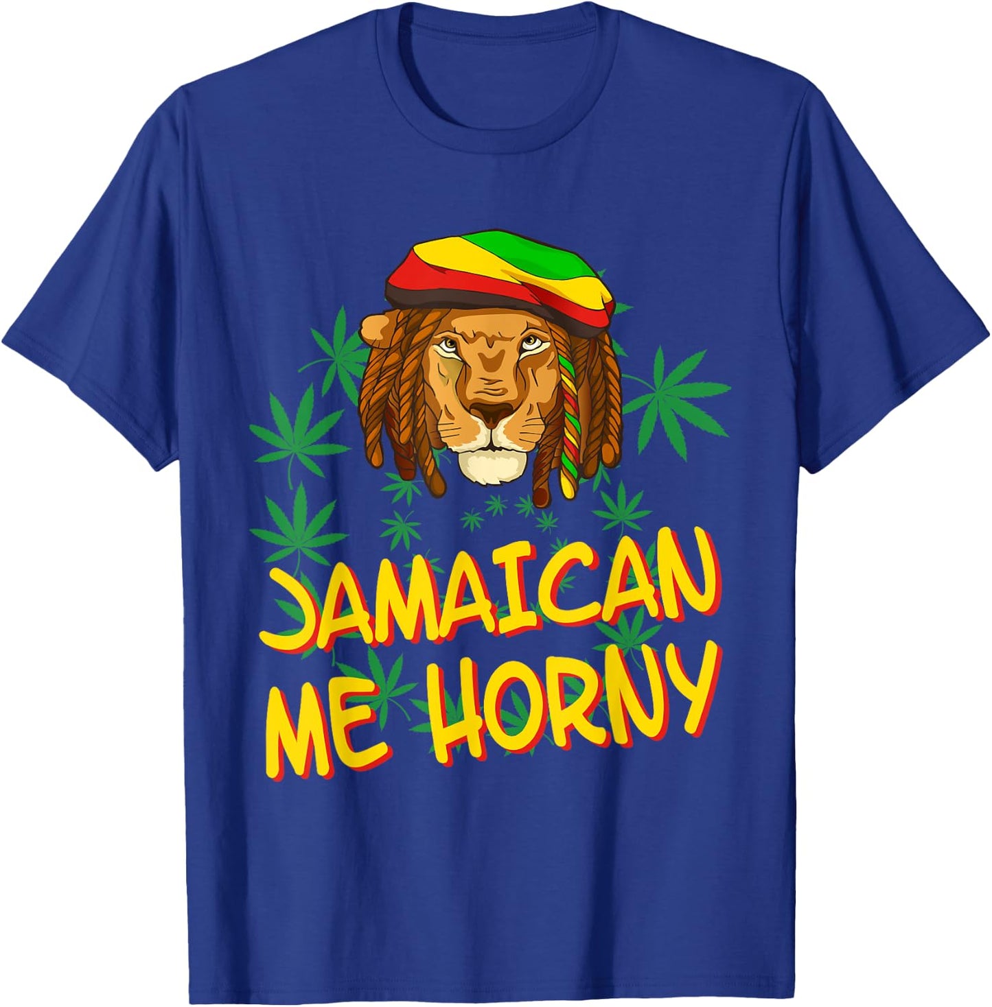 Jamaican me horny - Jamaica Flag Shirt T-Shirt - T-Shirt | Royal