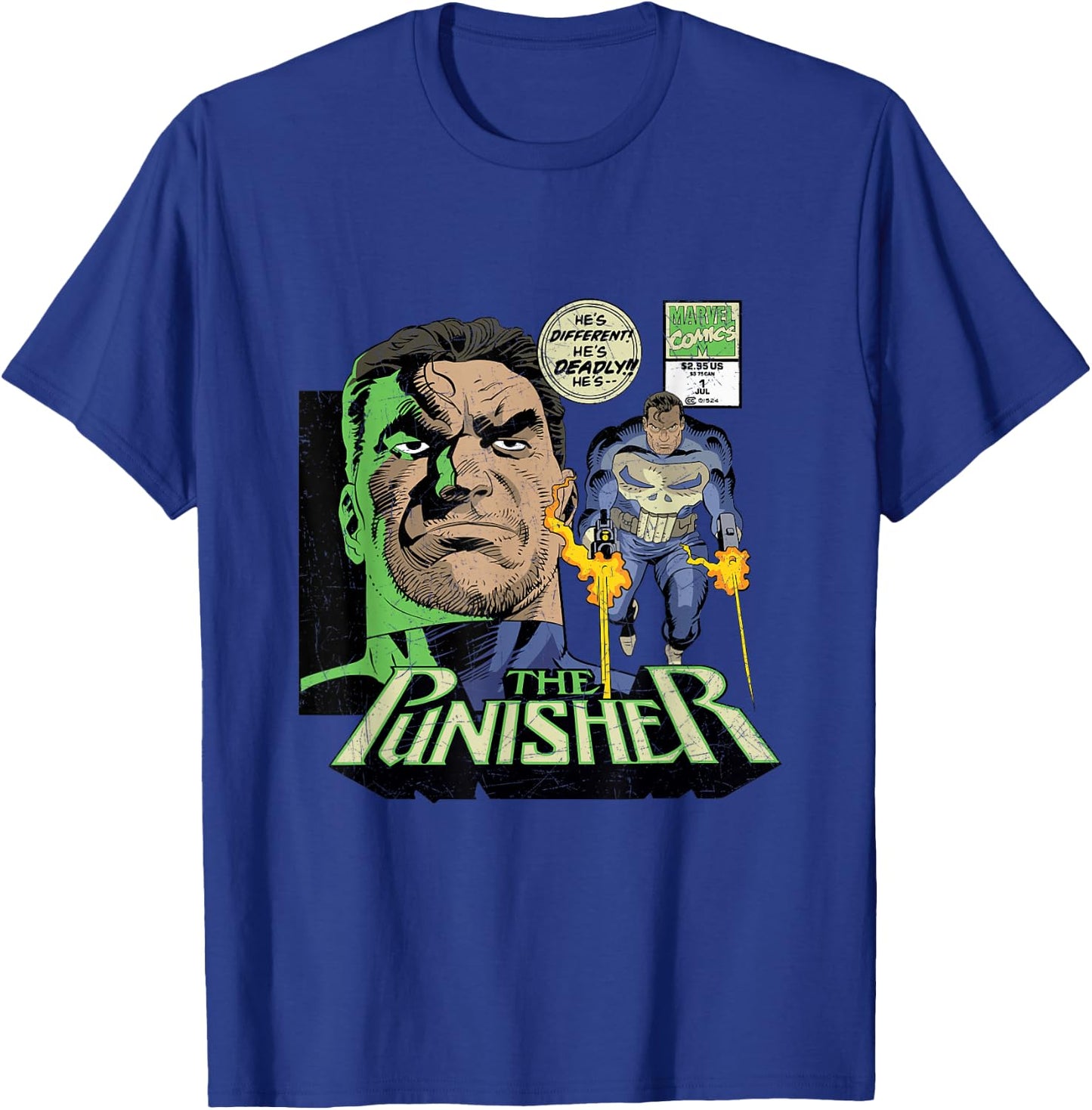 Marvel The Punisher Retro Marvel Comics T-Shirt - T-Shirt | Royal