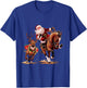 Funny Cowboy Santa Bulldogging Christmas Cowboy Western Xmas T-Shirt - T-Shirt | Royal