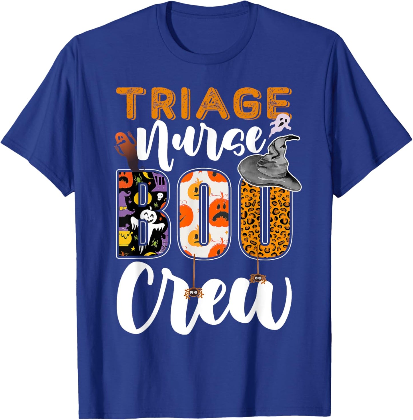 Triage Nurse Boo Crew Halloween Matching Nursing T-Shirt - T-Shirt | Royal