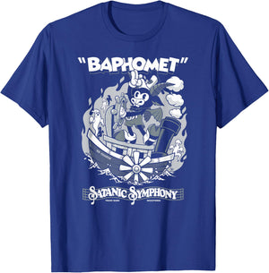 Vintage Cartoon Baphomet - Creepy Cute Goth - Occult T-Shirt - T-Shirt | Royal