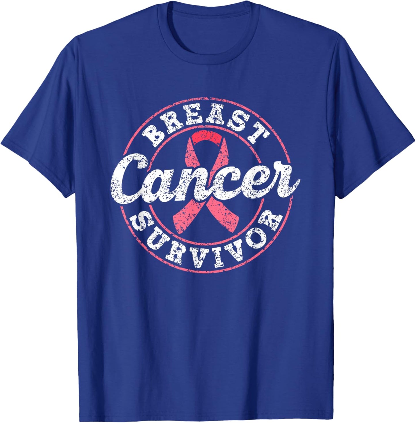 Breast Cancer Survivor Pink Awareness Fight Breast Cancer T-Shirt - T-Shirt | Royal