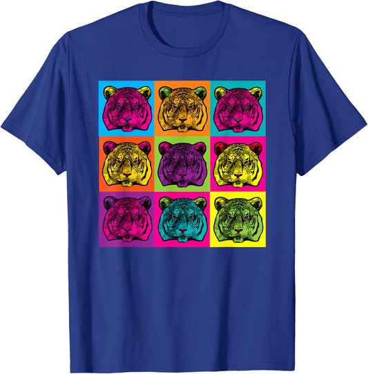 Pop Art Bengal Tiger Colourful Artistic Artist Gifts T-Shirt - T-Shirt | Royal