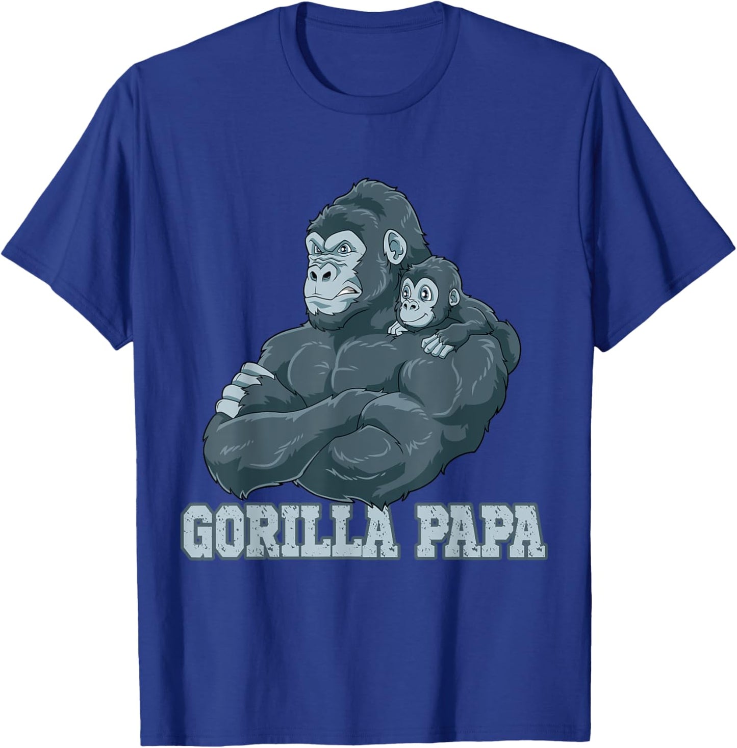 Gorilla Papa Vater und Baby Papa Father's Day T-Shirt - T-Shirt | Royal